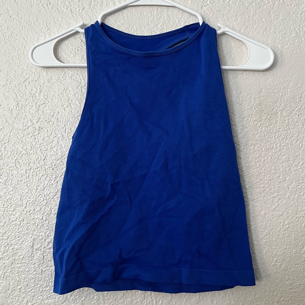 Free People Royal Blue Ribbed Tank